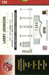 2003 Playoff Contenders #134 Larry Johnson AU/344 RC back image