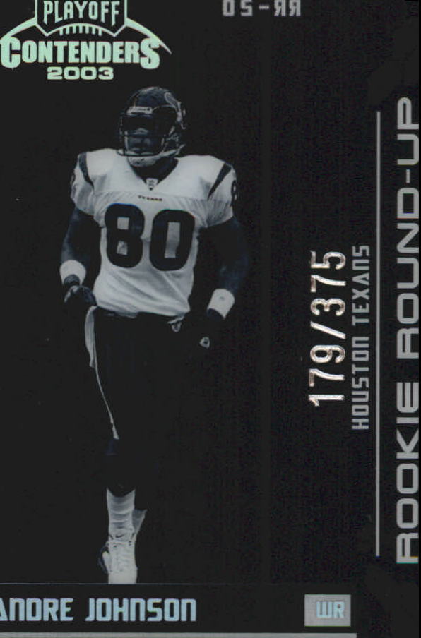 2003 Playoff Contenders Rookie Round Up #RR20 Andre Johnson