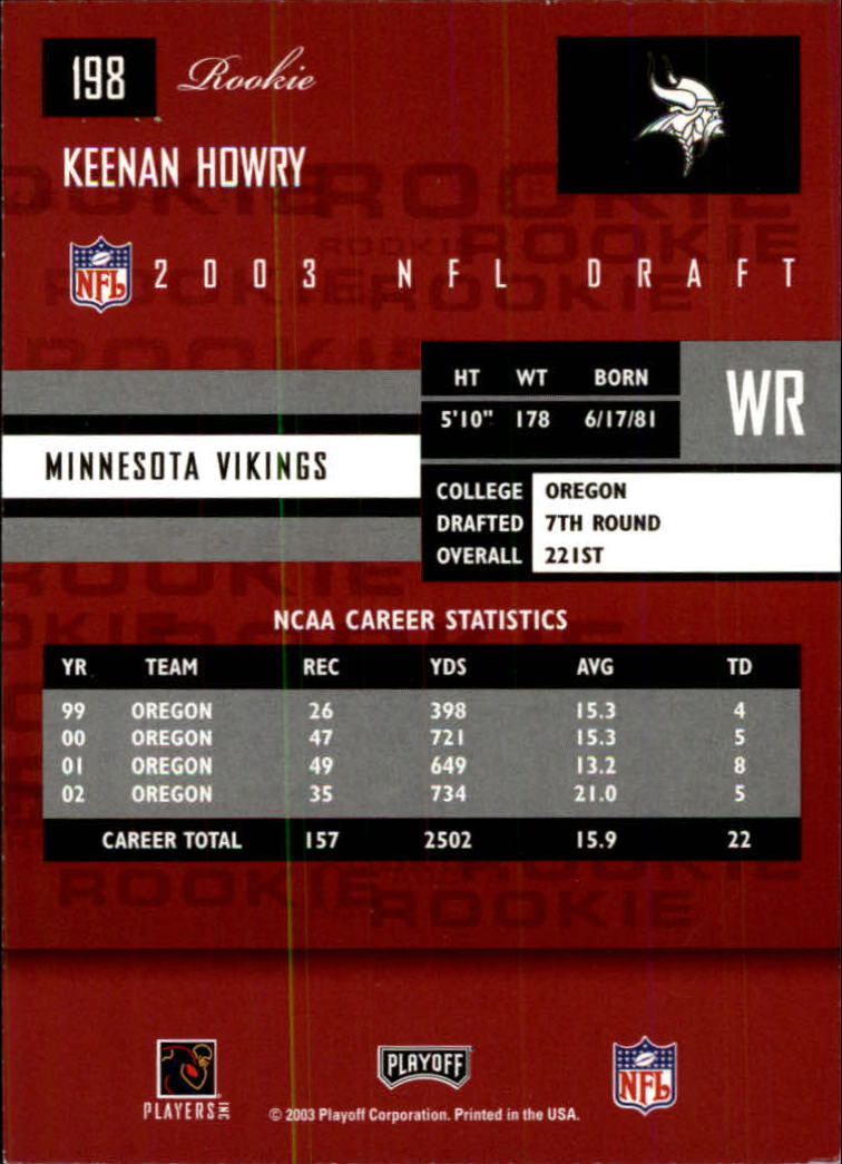 2003 Playoff Prestige Football Rookie RC Singles - You Choose - Bild 63 von 104