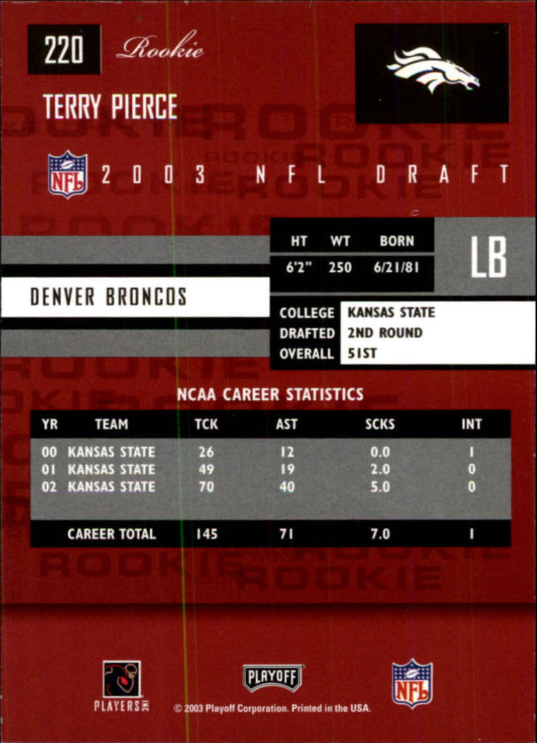2003 Playoff Prestige Football Rookie RC Singles - You Choose - Bild 92 von 104