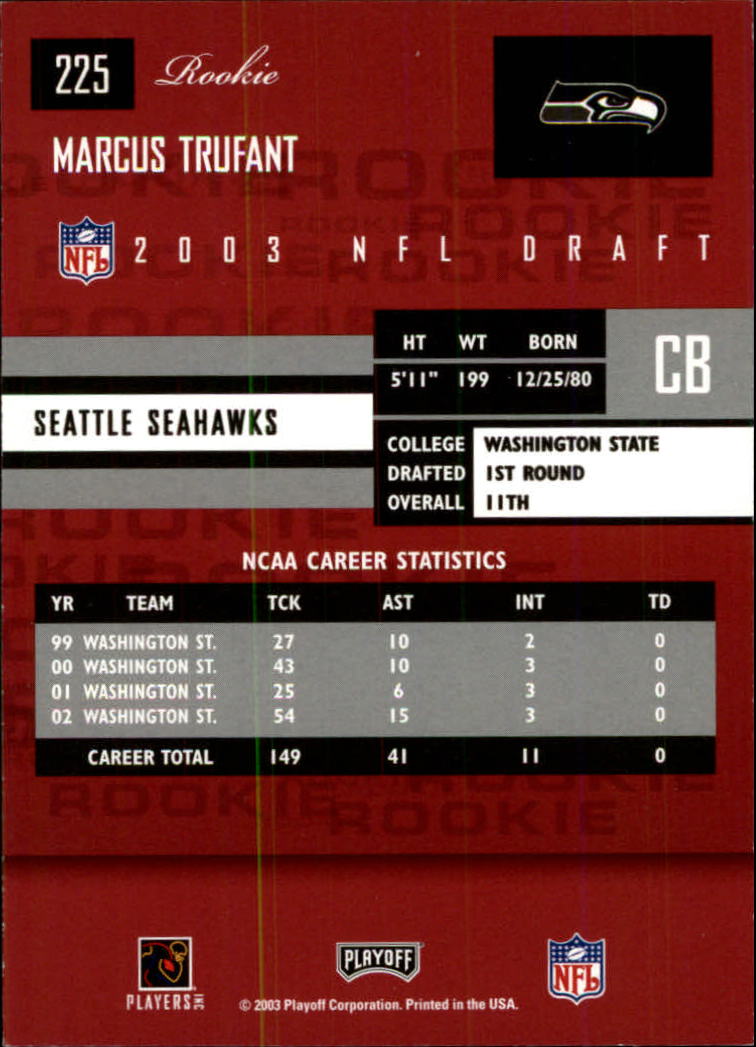 2003 Playoff Prestige Football Rookie RC Singles - You Choose - Bild 98 von 104