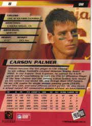 2003 Press Pass #8 Carson Palmer back image