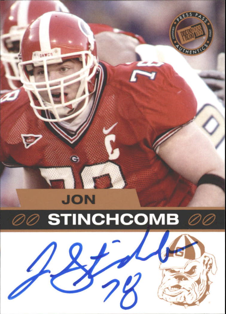 2003 Press Pass Autographs Bronze #52 Jon Stinchcomb