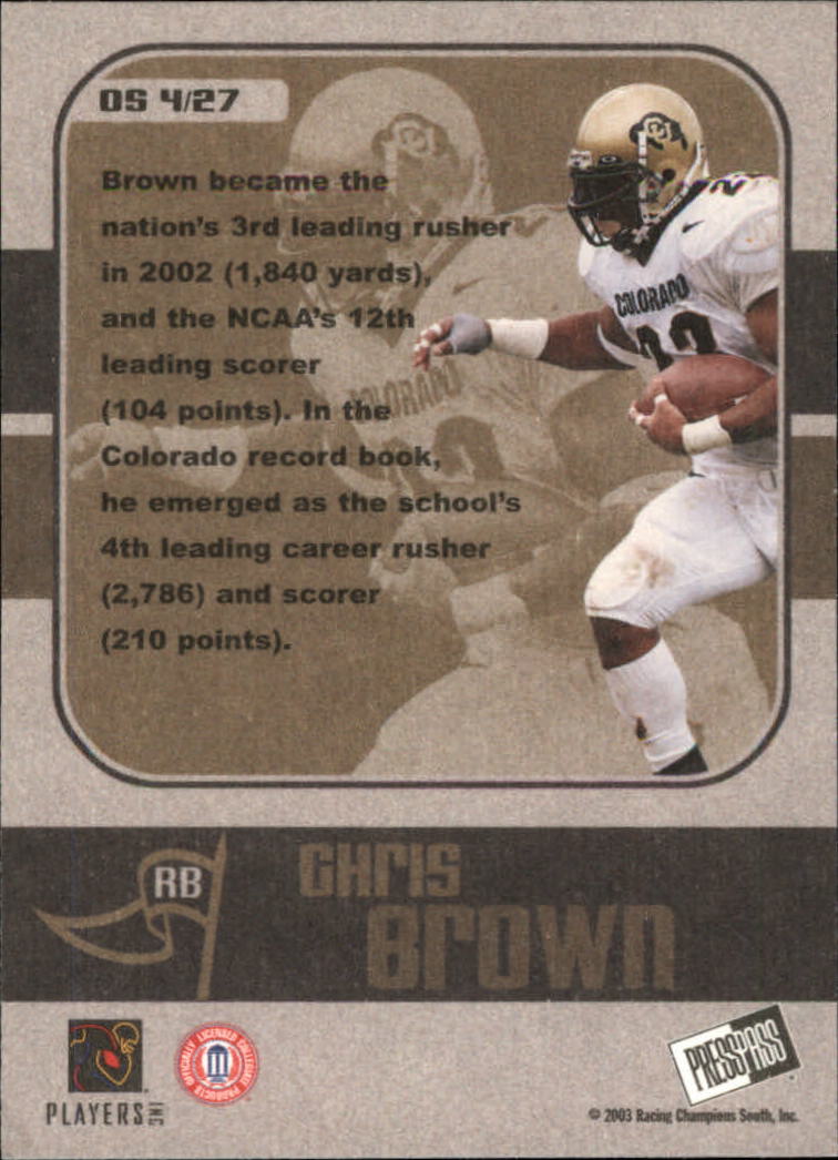 2003 Press Pass JE Football "Insert" Cards - Picture 7 of 55