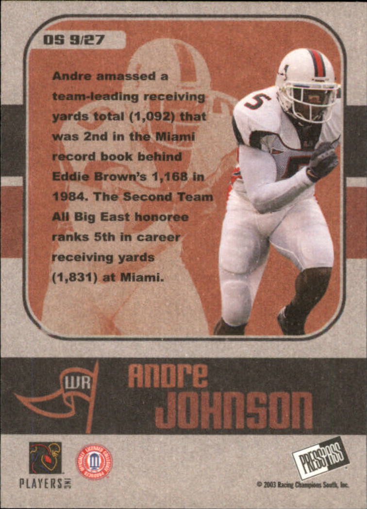 2003 Press Pass JE Football "Insert" Cards - Picture 17 of 55