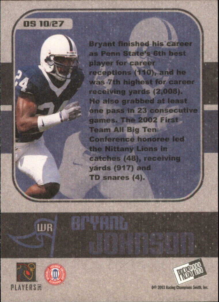 2003 Press Pass JE Football "Insert" Cards - Picture 19 of 55