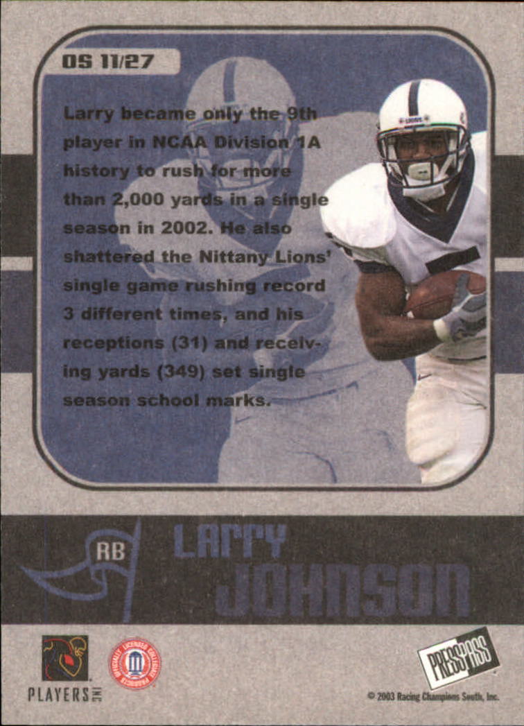 2003 Press Pass JE Football "Insert" Cards - Picture 21 of 55