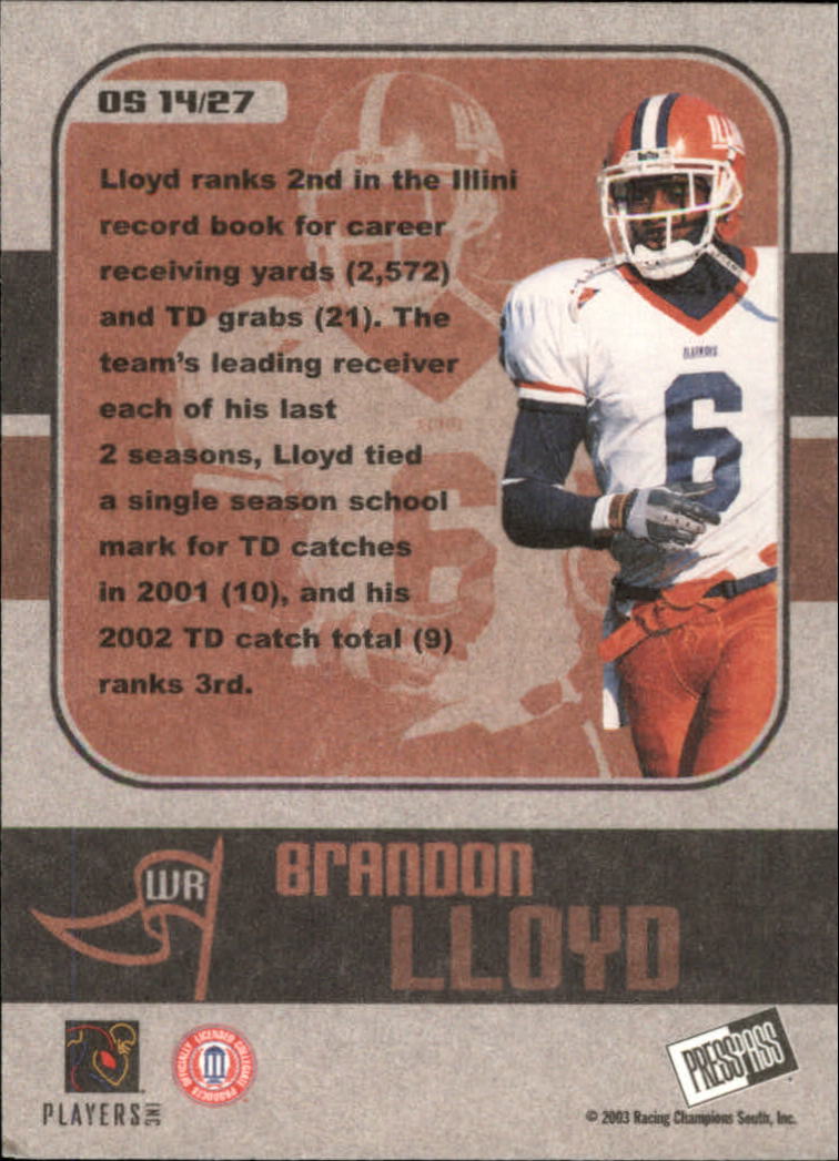 2003 Press Pass JE Football "Insert" Cards - Picture 25 of 55