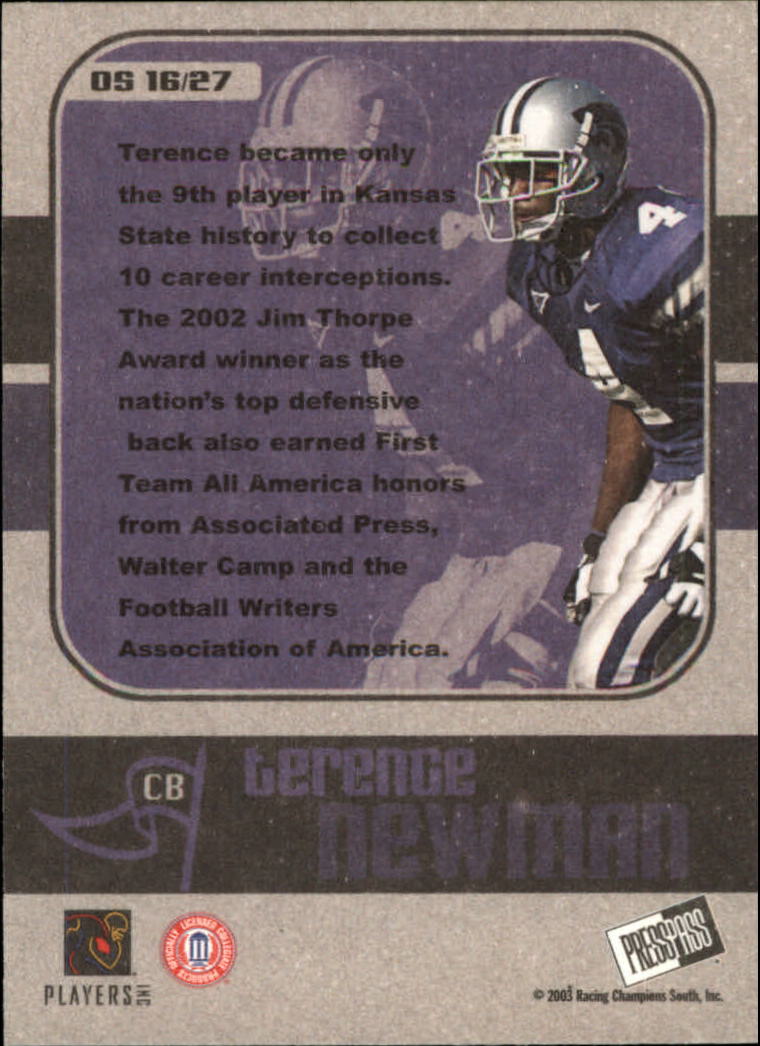 2003 Press Pass JE Football "Insert" Cards - Picture 29 of 55