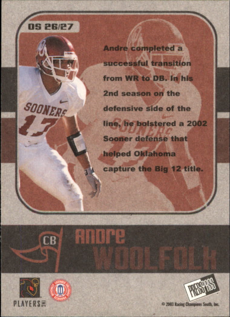 2003 Press Pass JE Football "Insert" Cards - Picture 49 of 55