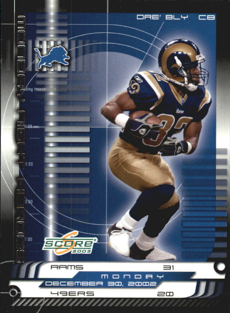 2003 Score Monday Night Heroes #MN17 Dre Bly