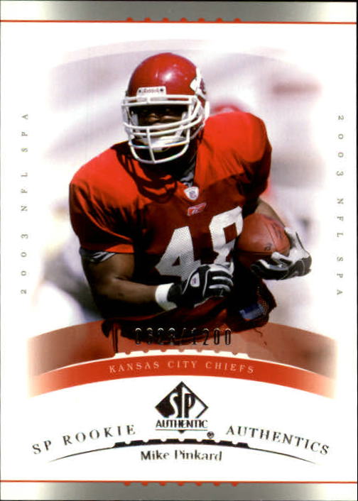 2003 SP Authentic #208 Mike Pinkard RC