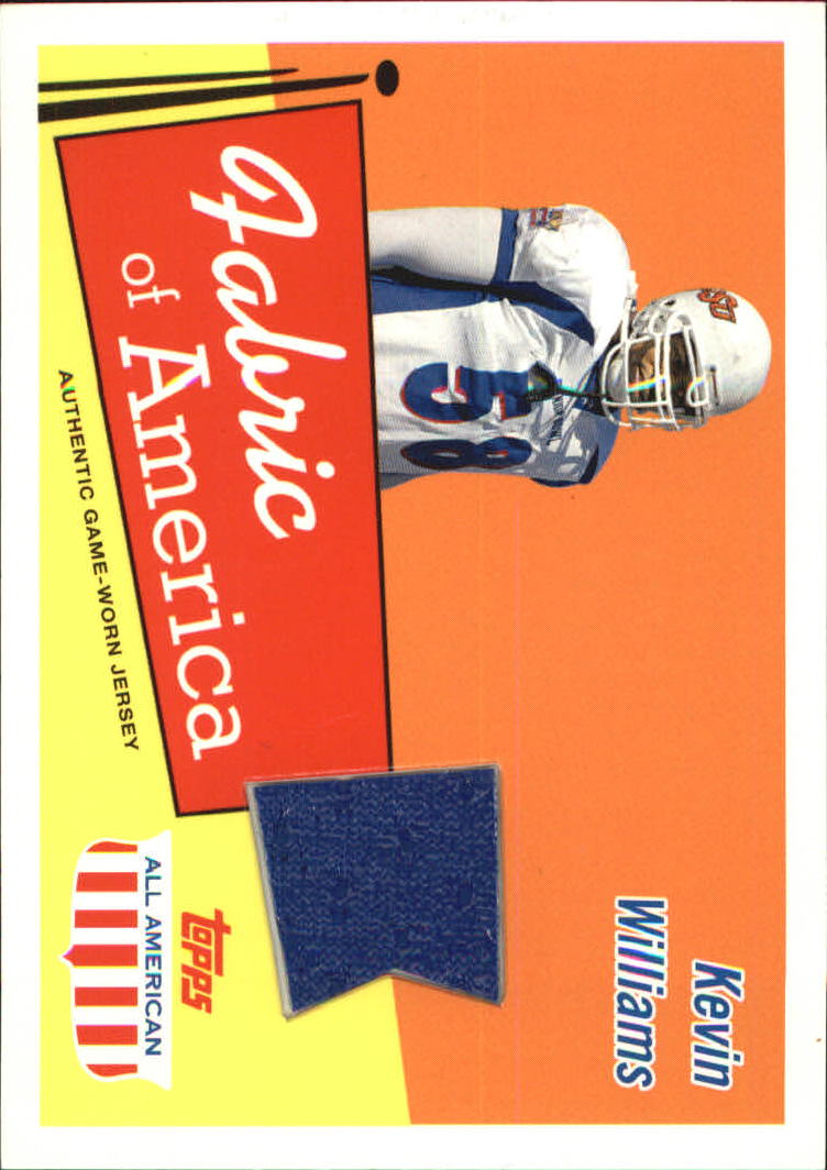 2003 Topps All American Fabric of America #FAKW Kevin Williams B