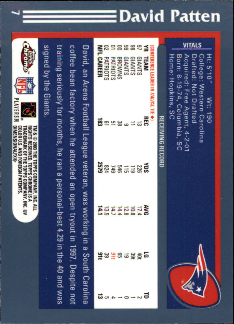 B1544- 2003 Topps Chrome FB Card #s 1-200 +Rookies -You Pick- 15+ FREE US SHIP - Picture 13 of 356