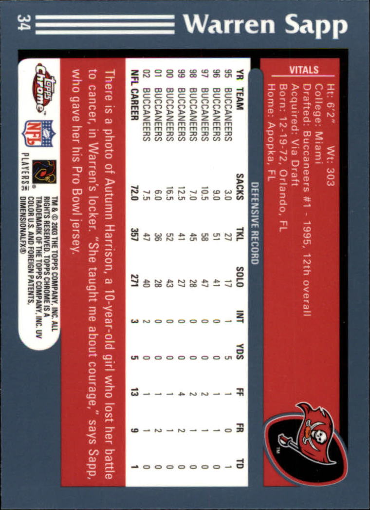 B1544- 2003 Topps Chrome FB Card #s 1-200 +Rookies -You Pick- 15+ FREE US SHIP - Picture 61 of 356