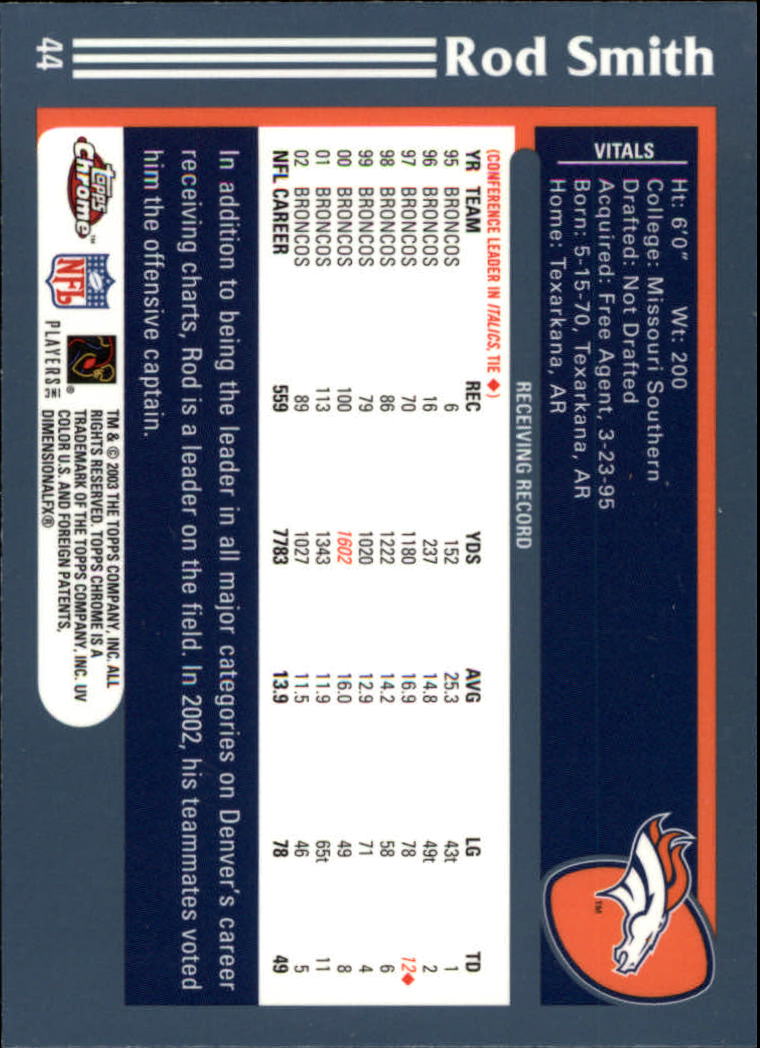 B1544- 2003 Topps Chrome FB Card #s 1-200 +Rookies -You Pick- 15+ FREE US SHIP - Picture 77 of 356