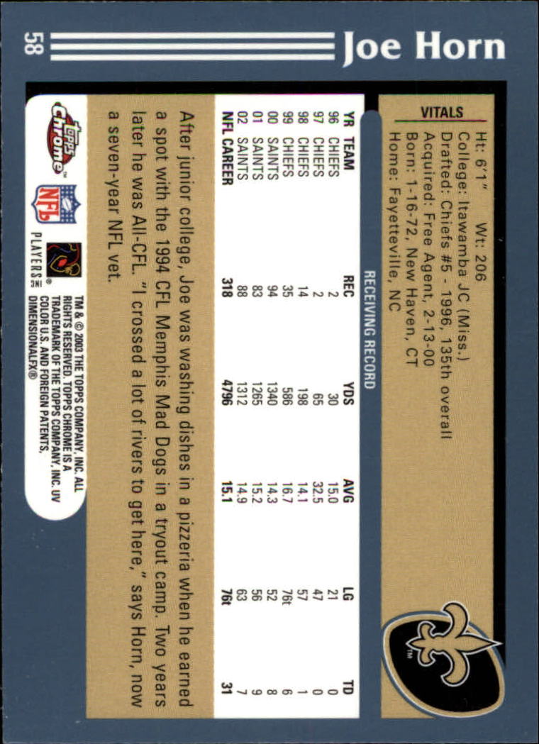 B1544- 2003 Topps Chrome FB Card #s 1-200 +Rookies -You Pick- 15+ FREE US SHIP - Picture 99 of 356