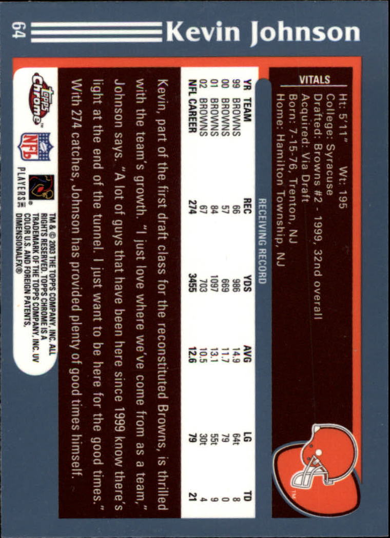B1544- 2003 Topps Chrome FB Card #s 1-200 +Rookies -You Pick- 15+ FREE US SHIP - Picture 111 of 356