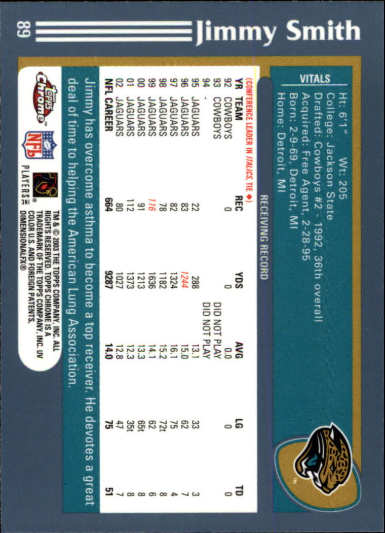 B1544- 2003 Topps Chrome FB Card #s 1-200 +Rookies -You Pick- 15+ FREE US SHIP - Picture 161 of 356