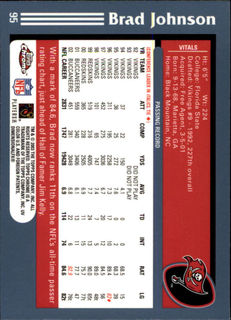 B1544- 2003 Topps Chrome FB Card #s 1-200 +Rookies -You Pick- 15+ FREE US SHIP - Picture 173 of 356