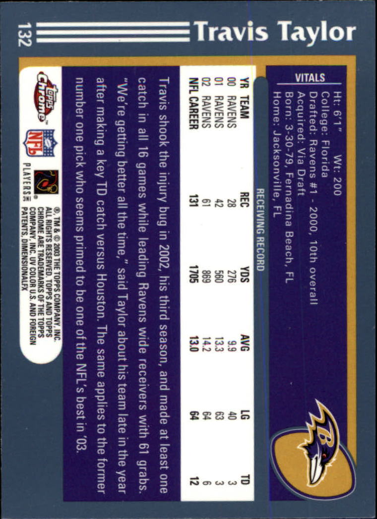 B1544- 2003 Topps Chrome FB Card #s 1-200 +Rookies -You Pick- 15+ FREE US SHIP - Picture 241 of 356
