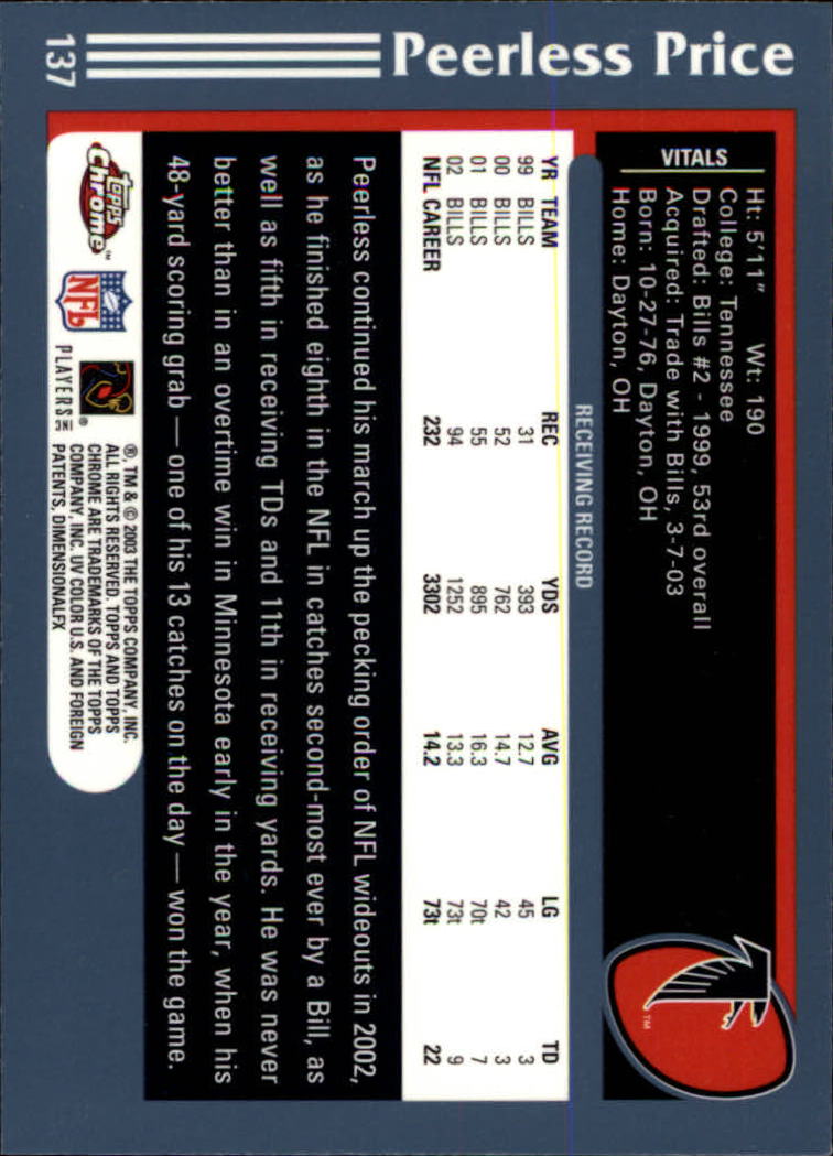 B1544- 2003 Topps Chrome FB Card #s 1-200 +Rookies -You Pick- 15+ FREE US SHIP - Picture 249 of 356