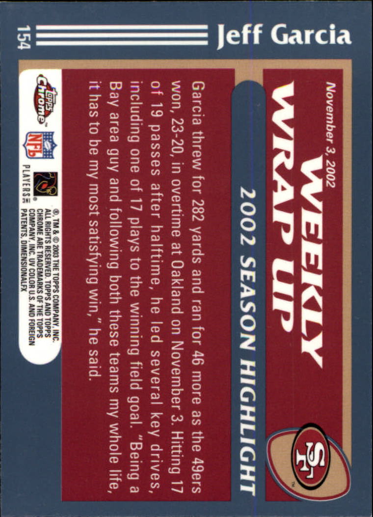 B1544- 2003 Topps Chrome FB Card #s 1-200 +Rookies -You Pick- 15+ FREE US SHIP - Picture 277 of 356