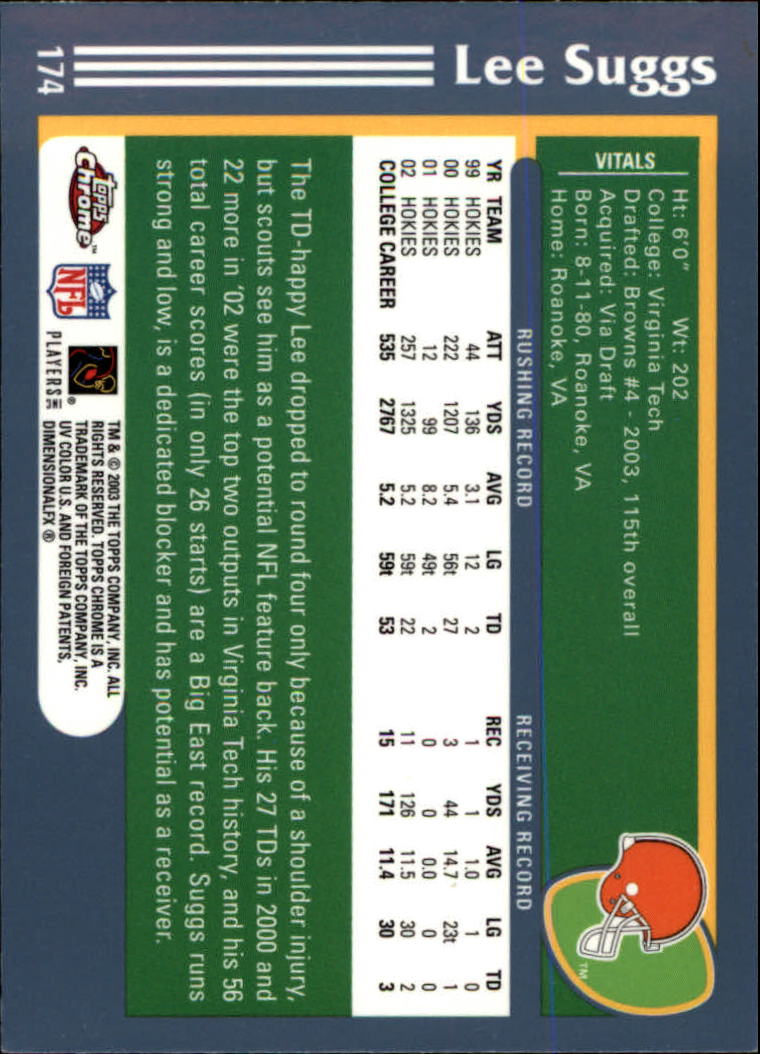 B1544- 2003 Topps Chrome FB Card #s 1-200 +Rookies -You Pick- 15+ FREE US SHIP - Picture 307 of 356
