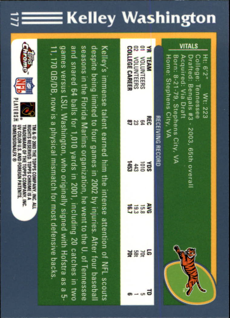 B1544- 2003 Topps Chrome FB Card #s 1-200 +Rookies -You Pick- 15+ FREE US SHIP - Picture 313 of 356