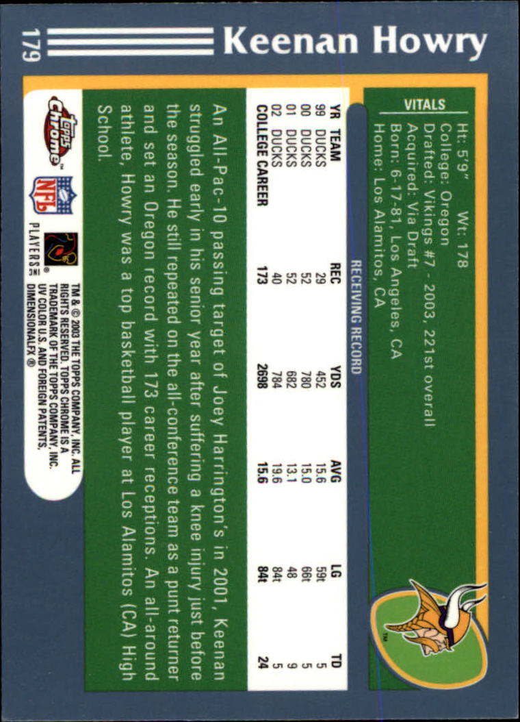 B1544- 2003 Topps Chrome FB Card #s 1-200 +Rookies -You Pick- 15+ FREE US SHIP - Picture 321 of 356