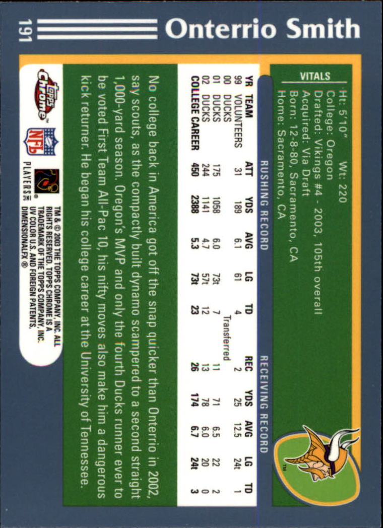 B1544- 2003 Topps Chrome FB Card #s 1-200 +Rookies -You Pick- 15+ FREE US SHIP - Picture 340 of 356