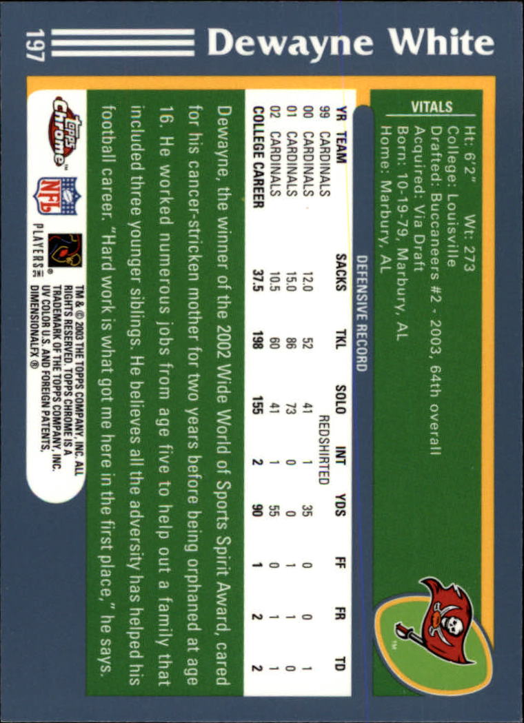 B1544- 2003 Topps Chrome FB Card #s 1-200 +Rookies -You Pick- 15+ FREE US SHIP - Picture 350 of 356