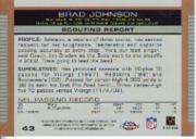 2003 Topps Draft Picks and Prospects Chrome #43 Brad Johnson back image