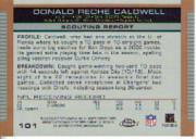 2003 Topps Draft Picks and Prospects Chrome #101 Reche Caldwell back image