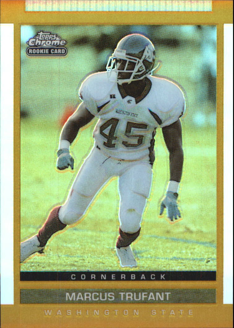 2003 Topps Draft Picks and Prospects Chrome Gold Refractors #156 Marcus Trufant