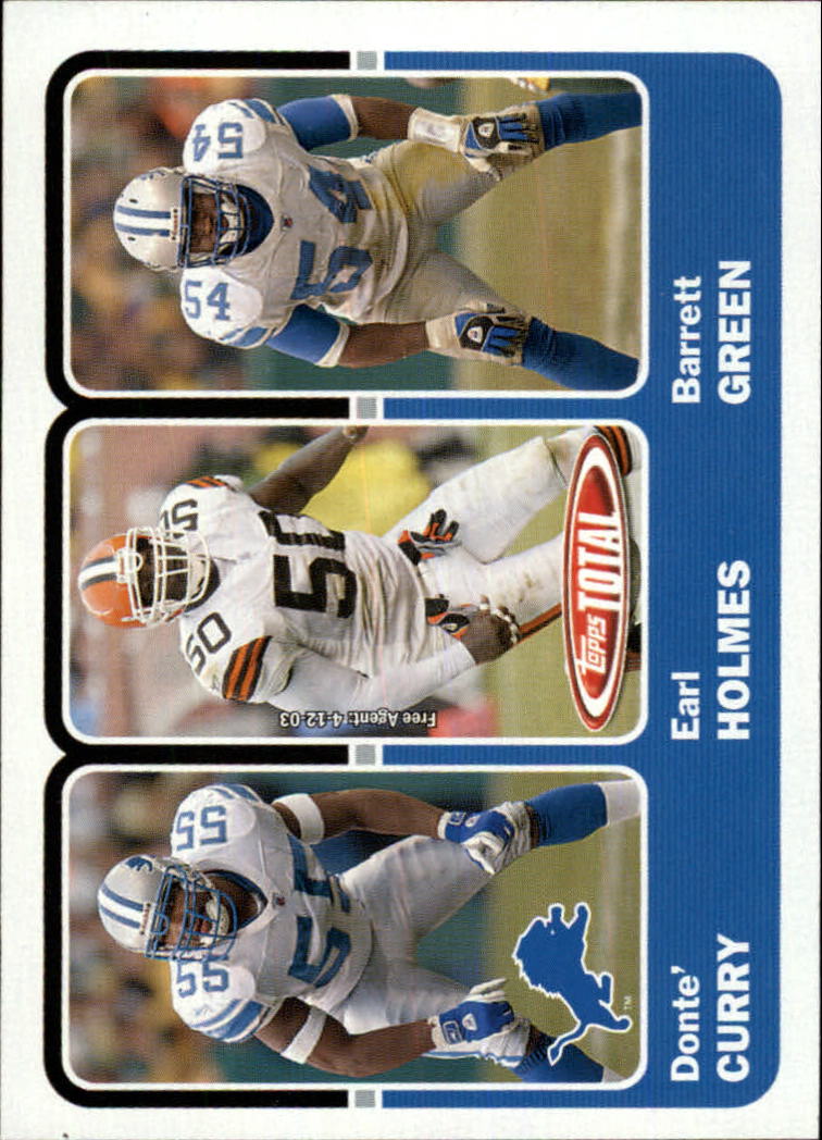 2003 Topps Total #341 Barrett Green/Donte Curry RC/Earl Holmes