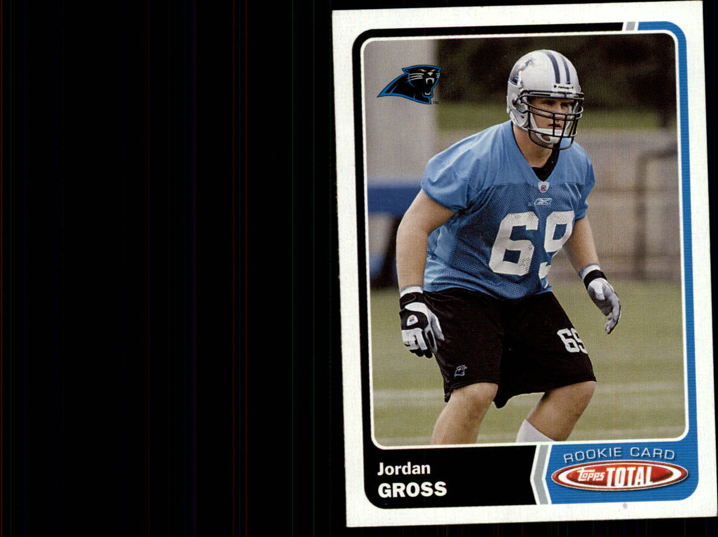 JORDAN GROSS(CAROLINA PANTHERS)2003 TOPPS TOTAL/Rookie Football Card