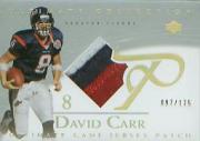 2003 Ultimate Collection Game Jersey Patches #GJPCA David Carr/175