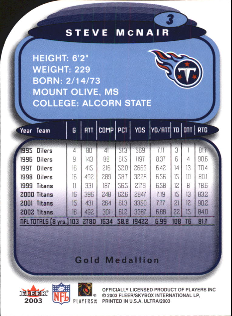 B5117- 2003 Ultra Gold Medallion FB Card #s 1-198 -You Pick- 15+ FREE US SHIP - Picture 7 of 291