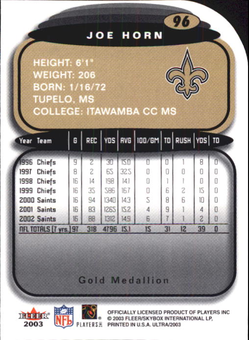 B5117- 2003 Ultra Gold Medallion FB Card #s 1-198 -You Pick- 15+ FREE US SHIP - Picture 143 of 291