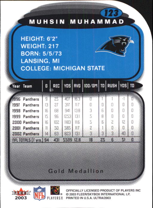 B5117- 2003 Ultra Gold Medallion FB Card #s 1-198 -You Pick- 15+ FREE US SHIP - Picture 181 of 291