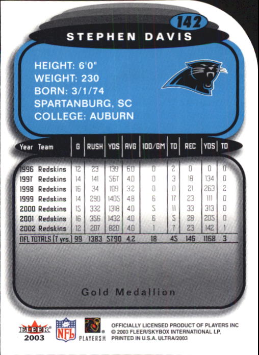 B5117- 2003 Ultra Gold Medallion FB Card #s 1-198 -You Pick- 15+ FREE US SHIP - Picture 213 of 291