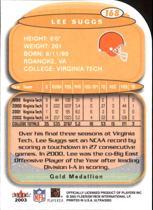 B5117- 2003 Ultra Gold Medallion FB Card #s 1-198 -You Pick- 15+ FREE US SHIP - Picture 255 of 291