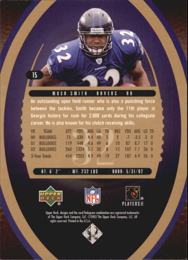2003 Standing O (Upper Deck) Football "Rookies" Insert Cards - Picture 13 of 27