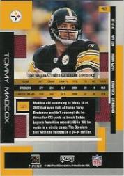 2003 Absolute Memorabilia #42 Tommy Maddox back image