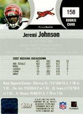 2003 Bowman's Best #158 Jeremi Johnson AU RC back image