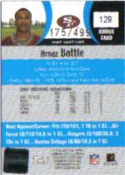 2003 Bowman's Best Blue #129 Arnaz Battle AU back image