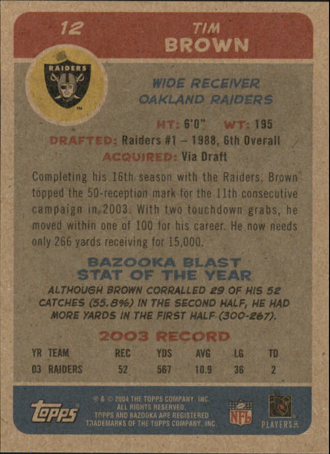 B4561- 2004 Bazooka Assorted Football Cards -You Pick- 15+ FREE US SHIP - Bild 34 von 449