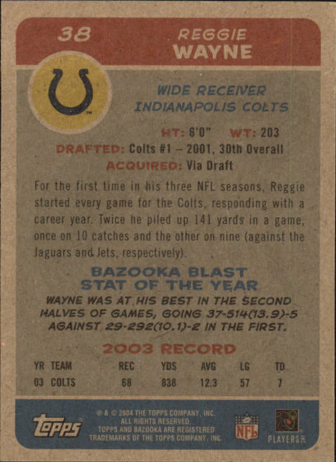 B4561- 2004 Bazooka Assorted Football Cards -You Pick- 15+ FREE US SHIP - Bild 86 von 449
