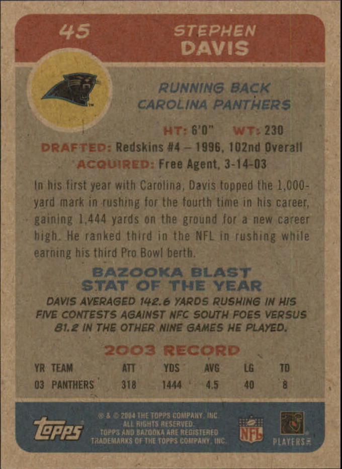 B4561- 2004 Bazooka Assorted Football Cards -You Pick- 15+ FREE US SHIP - Bild 100 von 449